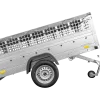 Grande remorque 230x125 avec bâche plate, ridelles grillagées, roue jockey et tiges de support bâche - Garden Trailer 230 KIPP