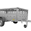 Grande remorque 230x125 avec bâche plate, ridelles grillagées, roue jockey et tiges de support bâche - Garden Trailer 230 KIPP