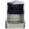 Haute remorque avec bâche 150x106 [bâche grise, arceau, rehausses de ridelles et roue jockey] Garden Trailer 150 KIPP