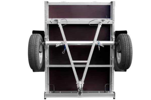 Petite remorque à vendre - Garden Trailer 150 KIPP [avec bâche plate grise, roue jockey]