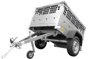 Petite remorque à vendre - Garden Trailer 150 KIPP [avec bâche plate grise, roue jockey]