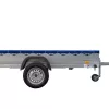 REMORQUE DE JARDIN 264 KIPP AVEC ROUE JOINTE, CHÂSSIS H-0 ET BÂCHE BLEUE