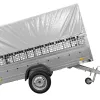REMORQUE DE JARDIN 264 KIPP AVEC ROUE JOINTE, CÔTÉS GRILLÉS, CHÂSSIS H-800 ET BACHE GRISE