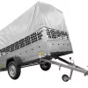 REMORQUE DE JARDIN 264 KIPP AVEC ROUE JOINTE, CÔTÉS GRILLÉS, CHÂSSIS H-800 ET BACHE GRISE