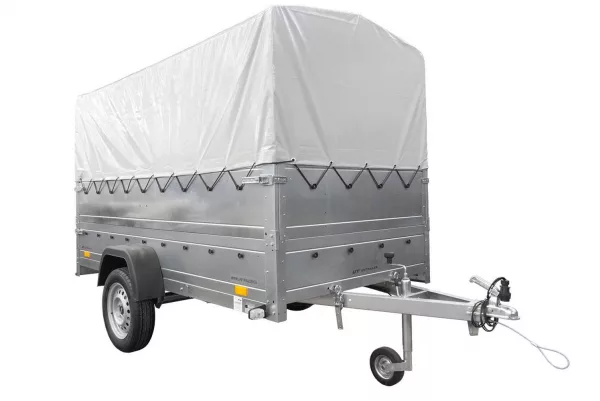 REMORQUE DE JARDIN 264 KIPP AVEC ROUE JOINTE, GLISSIÈRES BIS, CHÂSSIS H-800 ET COUVERCLE GRIS