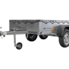 REMORQUE UNITRAILER 264/2 KIPP AVEC ROUE JOCKEY, TIGE DE SUPPORT DE BÂCHE ET BÂCHE PLATE GRISE