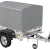 Remorque 1 essieu 150x106 bâche + arceau, PTAC 500 kg Garden Trailer 150 KIPP [avec roue jockey]