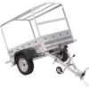 Remorque 1 essieu 150x106 bâche + arceau, PTAC 500 kg Garden Trailer 150 KIPP [avec roue jockey]