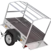 Remorque 1 essieu 150x106 bâche + arceau, PTAC 500 kg Garden Trailer 150 KIPP [avec roue jockey]