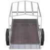 Remorque 1 essieu 150x106 bâche + arceau, PTAC 500 kg Garden Trailer 150 KIPP [avec roue jockey]