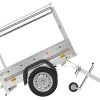 Remorque 1 essieu 150x106 bâche + arceau, PTAC 500 kg Garden Trailer 150 KIPP [avec roue jockey]