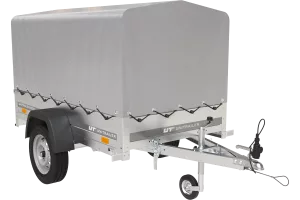 Remorque 750 kg 200 x 125 avec bâche haute et arceau Garden Trailer 201 KIPP