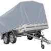 Remorque à deux essieux 264x150 UNITRAILER GARDEN 265/2 KIPP avec châssis H-1100 et bâche grise