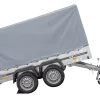 Remorque à deux essieux 264x150 UNITRAILER GARDEN 265/2 KIPP avec châssis H-1100 et bâche grise