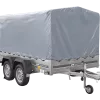 Remorque à deux essieux 264x150 UNITRAILER GARDEN 265/2 KIPP avec châssis H-1100 et bâche grise