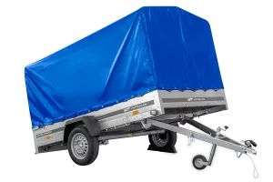 Remorque à essieu 264x150 UNITRAILER GARDEN 265 KIPP avec arceau H-1100 et bâche bleue