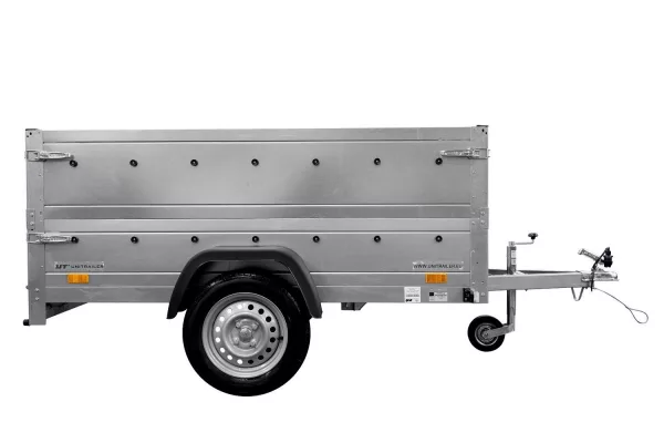 Remorque auto avec rehausses de ridelles et roue jockey Garden Trailer 230 KIPP 2,30 x 1,25 m Unitrailer