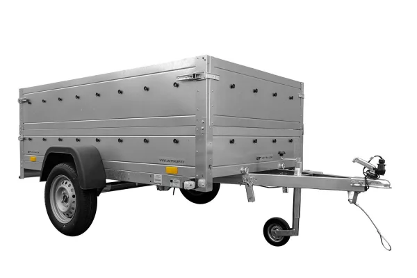 Remorque auto avec rehausses de ridelles et roue jockey Garden Trailer 230 KIPP 2,30 x 1,25 m Unitrailer
