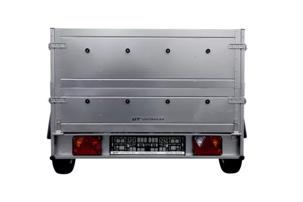 Remorque de voiture Garden Trailer 201 KIPP 500 kg 200 x 125 cm [avec rehausses de ridelles et roue jockey]