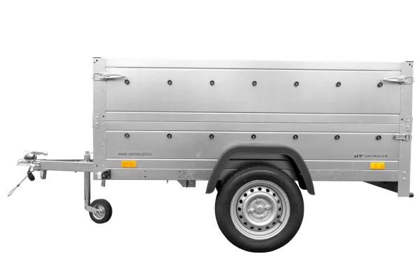 Remorque de voiture Garden Trailer 201 KIPP 500 kg 200 x 125 cm [avec rehausses de ridelles et roue jockey]