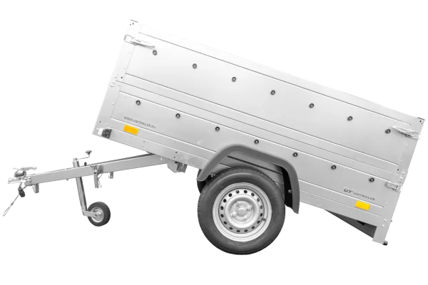 Remorque de voiture Garden Trailer 201 KIPP 500 kg 200 x 125 cm [avec rehausses de ridelles et roue jockey]