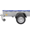 Remorque galvanisée 200x125 cm Garden Trailer 201 KIPP [avec roue jockey, bâche plate bleue et tiges de support pour la bâche plate]