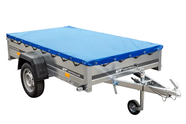 Remorque galvanisée 230 x 125 cm Garden Trailer 230 KIPP [avec roue jockey, bâche plate et tiges de support bâche]