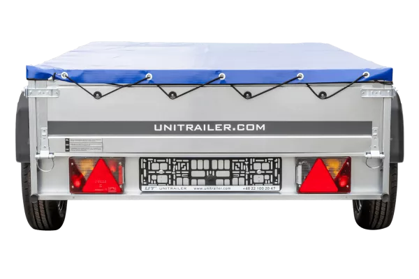 Remorque galvanisée 230 x 125 cm Garden Trailer 230 KIPP [avec roue jockey, bâche plate et tiges de support bâche]