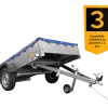 Remorque galvanisée 230 x 125 cm Garden Trailer 230 KIPP [avec roue jockey, bâche plate et tiges de support bâche]