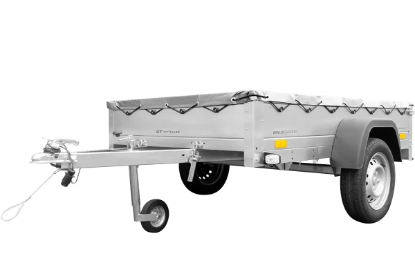 Remorque galvanisée à vendre 200x125 cm Garden Trailer 201 KIPP [avec roue jockey et bâche plate grise]