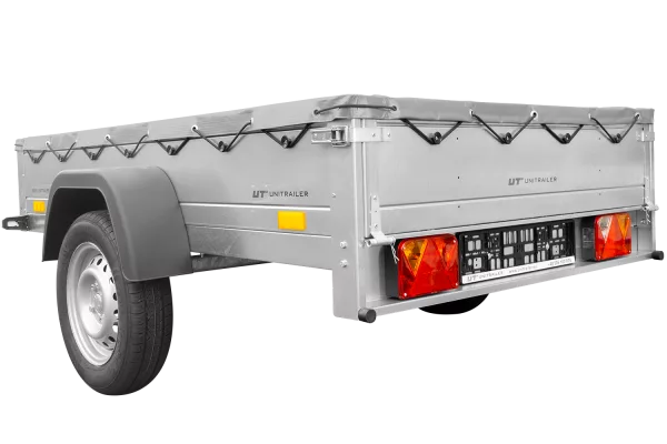 Remorque galvanisée à vendre 200x125 cm Garden Trailer 201 KIPP [avec roue jockey et bâche plate grise]