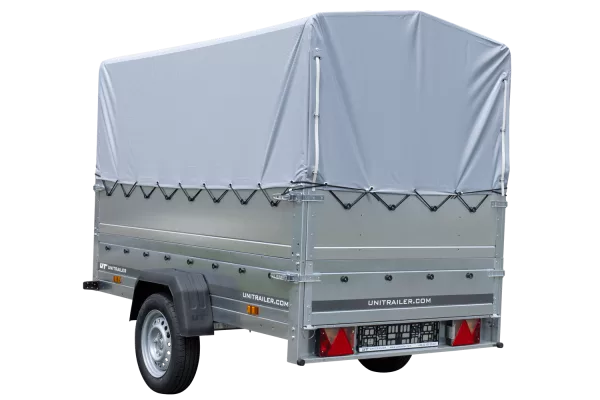 Remorque haute avec rehausses de ridelles et bâche haute - 2,30 x 1,25 m - Garden Trailer 230 KIPP