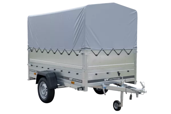 Remorque haute avec rehausses de ridelles et bâche haute - 2,30 x 1,25 m - Garden Trailer 230 KIPP