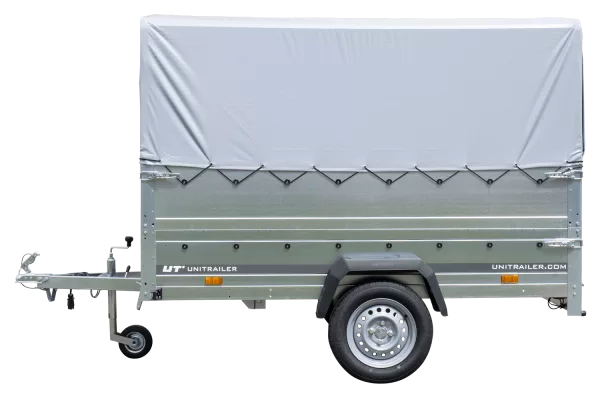 Remorque haute avec rehausses de ridelles et bâche haute - 2,30 x 1,25 m - Garden Trailer 230 KIPP