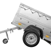 Remorque petite à vendre à benne basculante - Garden Trailer 150 KIPP [avec rehausses de ridelles et bâche plate grise]