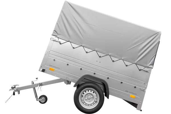 Remorque simple essieu 200x106 avec bâche haute, arceau, rehausses de ridelles et roue jockey - Garden Trailer 200 KIPP