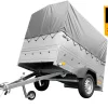 Remorque simple essieu 200x106 avec bâche haute, arceau, rehausses de ridelles et roue jockey - Garden Trailer 200 KIPP