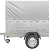 Remorque simple essieu 200x106 avec bâche haute, arceau, rehausses de ridelles et roue jockey - Garden Trailer 200 KIPP