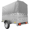 Remorque simple essieu 200x106 avec bâche haute, arceau, rehausses de ridelles et roue jockey - Garden Trailer 200 KIPP