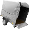 Remorque simple essieu 200x106 avec bâche haute, arceau, rehausses de ridelles et roue jockey - Garden Trailer 200 KIPP