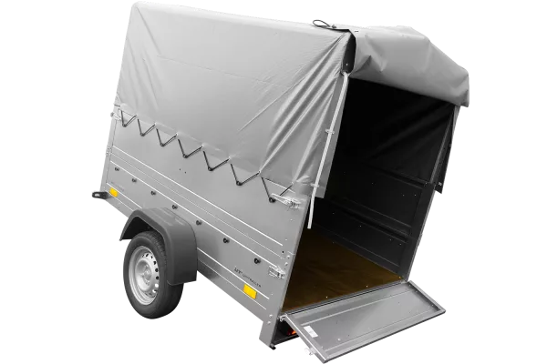 Remorque simple essieu 200x106 avec bâche haute, arceau, rehausses de ridelles et roue jockey - Garden Trailer 200 KIPP