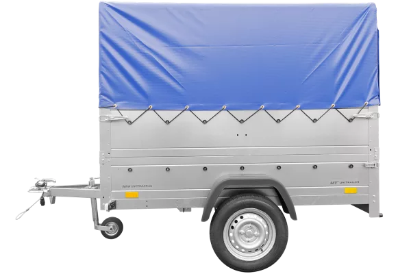 Remorque simple essieu 200x125 avec bâche haute, arceau, rehausses de ridelles et roue jockey - Garden Trailer 201 KIPP