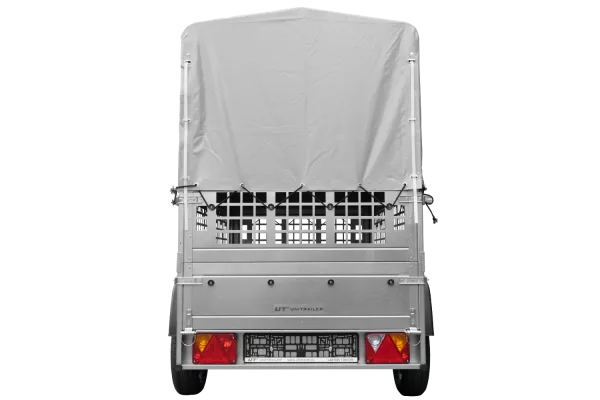 Remorque tôle Garden Trailer 200 KIPP 200x106 cm [avec rehausses grillagées, bâche haute et arceau]