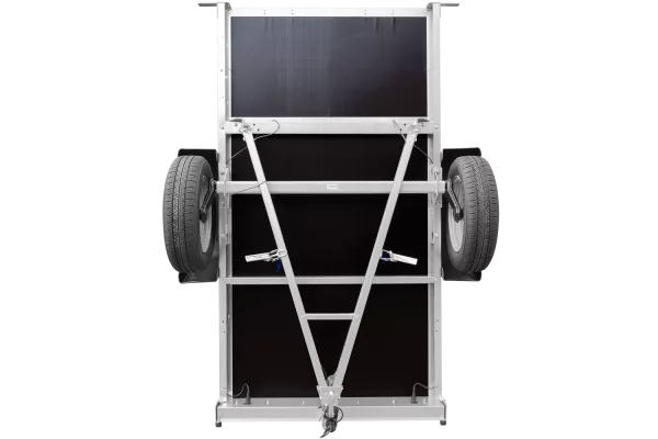 Remorque tôle non freinée Garden Trailer 200 KIPP 200x106 cm [avec rehausses grillagées, bâche haute et arceau]