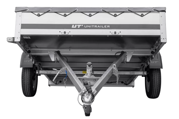 Remorque voiture 264x150 UNITRAILER GARDEN 265 KIPP avec châssis H-0 et bâche grise