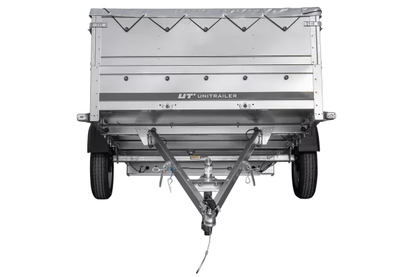 Remorque voiture 264x150 UNITRAILER GARDEN 265 KIPP avec ridelles BIS, cadre H-0 et bâche grise