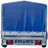 Remorque voiture longue GARDEN TRAILER 264 KIPP avec roue jockey et bâche bleue