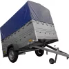 Remorque voiture sans frein 230 x 125 cm Garden Trailer 230 KIPP avec bâche haute, rehausses de ridelles et roue jockey