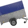 Remorque voiture sans frein 230 x 125 cm Garden Trailer 230 KIPP avec bâche haute, rehausses de ridelles et roue jockey