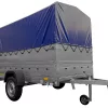 Remorque voiture sans frein 230 x 125 cm Garden Trailer 230 KIPP avec bâche haute, rehausses de ridelles et roue jockey